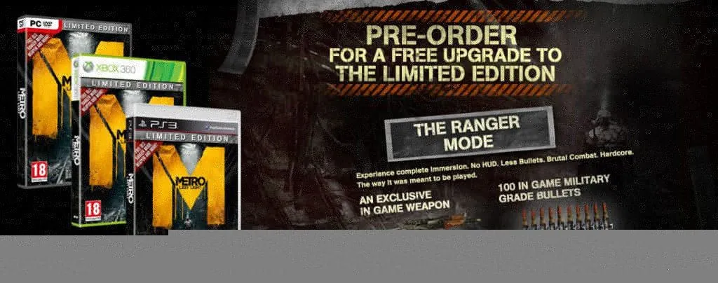 Metro Last Light Pre order scam Metro Last Light Pre order scam